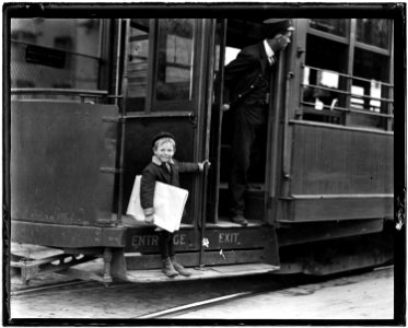 Francis Lance, 5 years old, 41 inches high. He jumps on and off moving cars at risk of life. St. Louis, Mo. - NARA - 523295