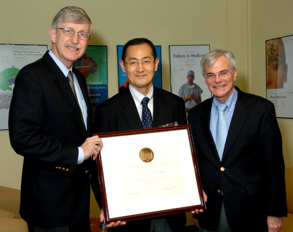 Francis Collins Shinya Yamanaka and Michael Gottesman
