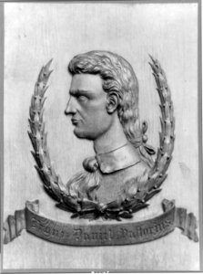 Francis Daniel Pastorius, head-and-shoulders portrait, left profile, bas-relief, founder of Germantown, Pa. LCCN89709903