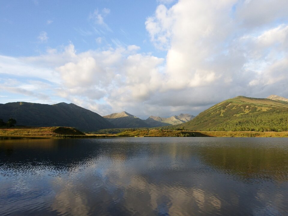 Reflection clouds sky