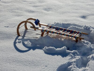 Slide toboggan snowy photo