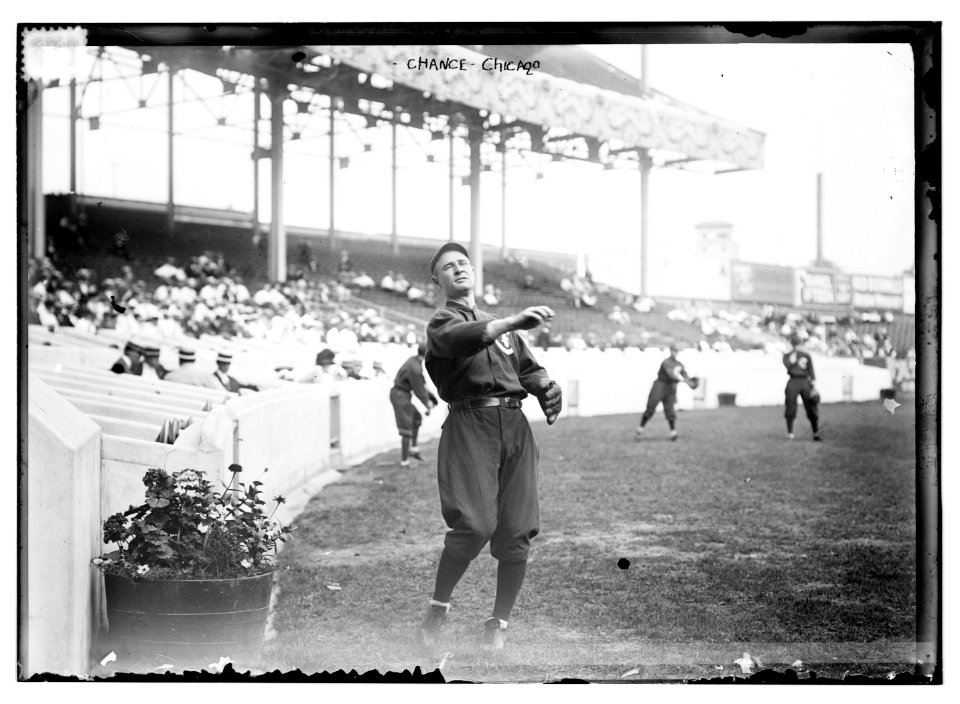 Frank Chance, Chicago NL, at Polo Grounds, NY (baseball) LCCN2014691331