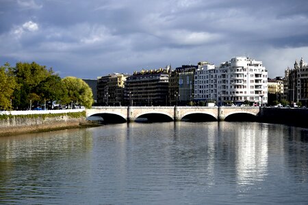 Bridge landscape basque country photo