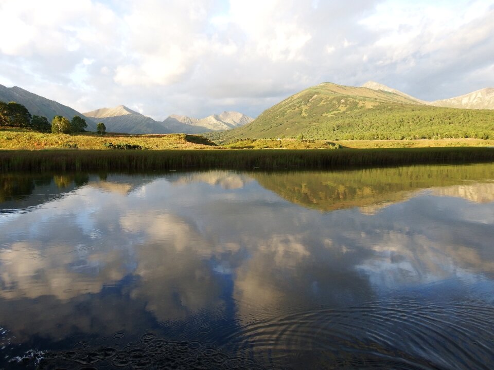 Reflection clouds sky photo