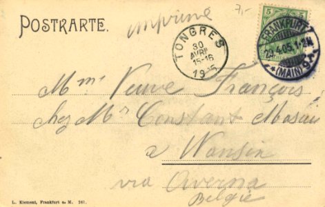 Frankfurt a. Main, Hessen - Sachsenhausen mit eisernem Steg (back) (Zeno Ansichtskarten)