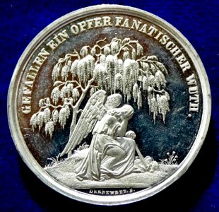 Frankfurt am Main, German Revolution Medal 1848 General Hans von Auerswald, reverse