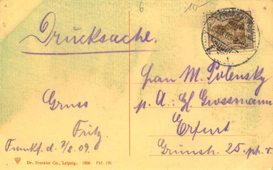 Frankfurt a. Main, Hessen - Zeil mit Postamt (back) (Zeno Ansichtskarten)