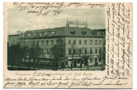 Frankfurt Oder Wintergarten Conditorei und Cafe Kyritz 1907