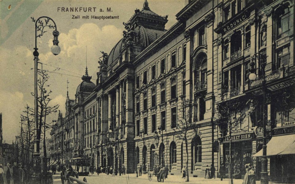 Frankfurt a. Main, Hessen - Zeil mit Postamt (Zeno Ansichtskarten)