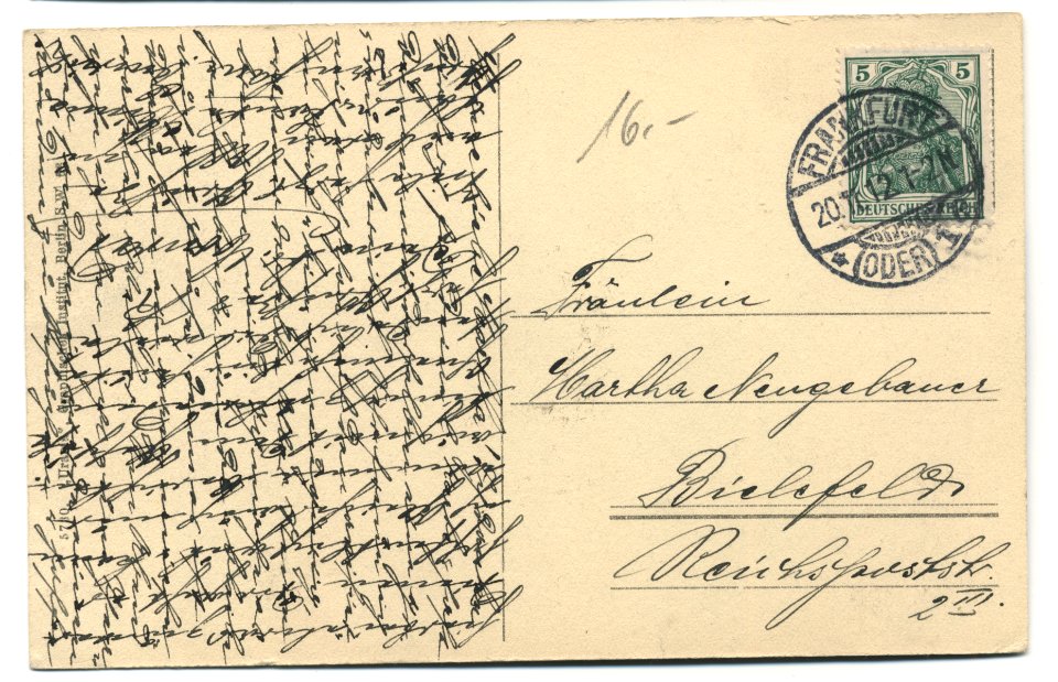 Frankfurt Oder Wilhelmsplatz before 1912 backside