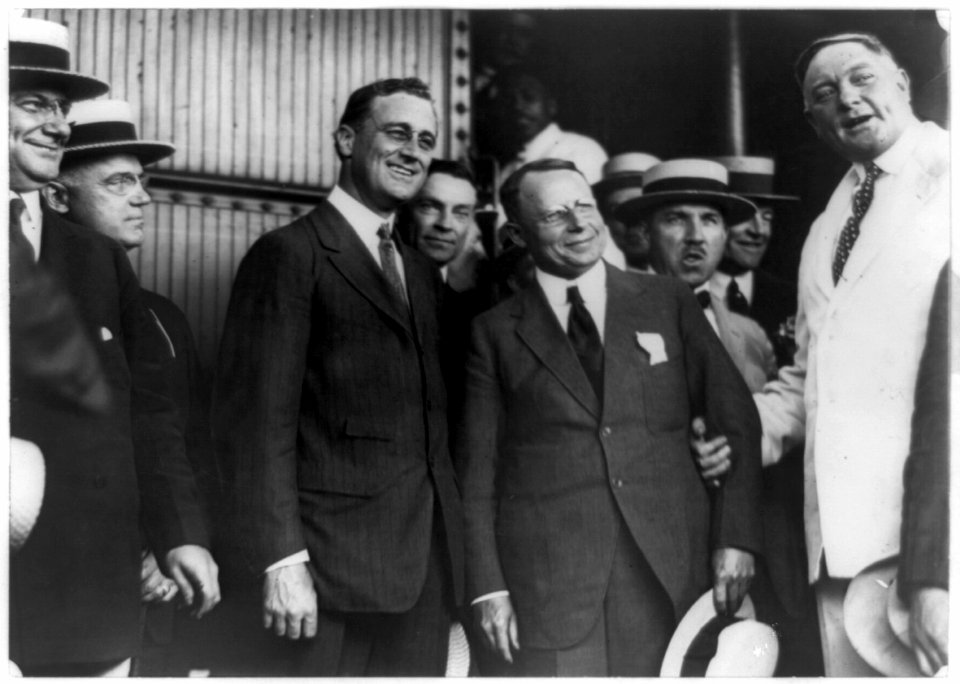 Franklin D. Roosevelt and Governor Cox photographed on the latter's arrival in Washington today LCCN89706585