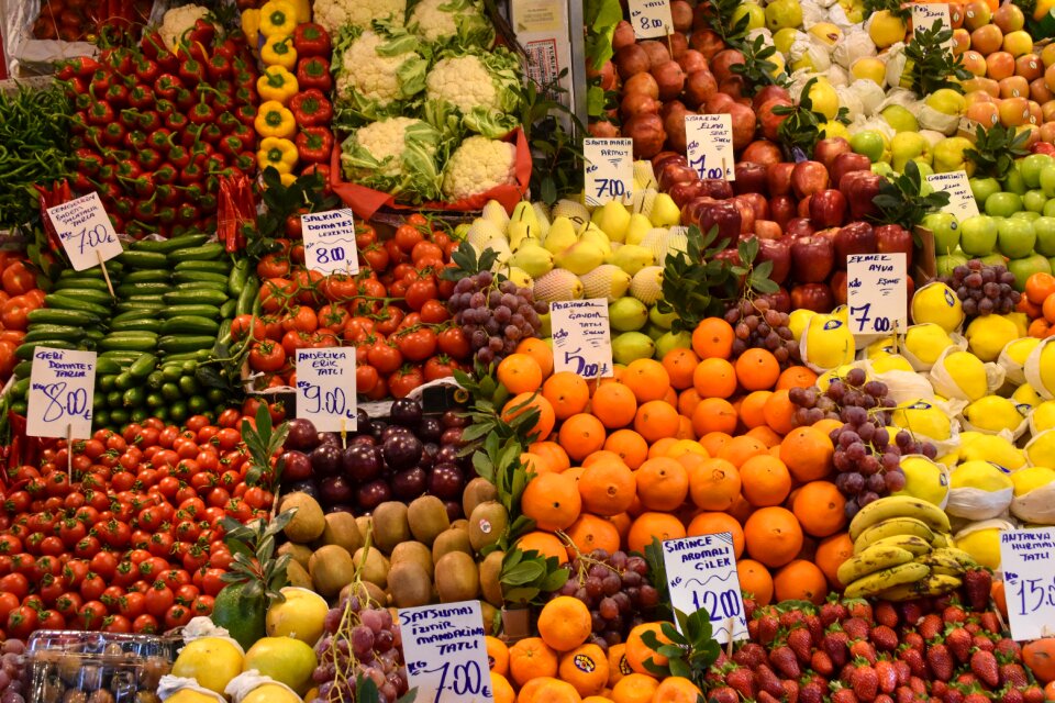 Colorful market market stall