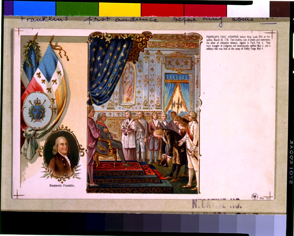 Franklin's first audience before King Louis XVI, at Versailles. March 20, 1778 LCCN95508146