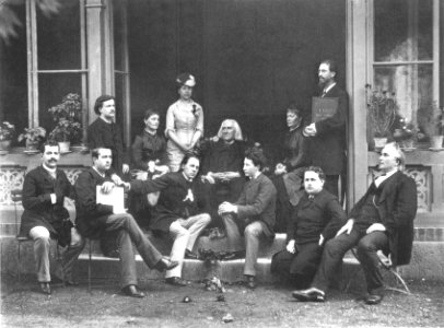 Franz Liszt im Kreis seiner Schüler 22. Oktober 1884