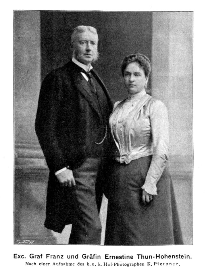 Franz und Ernestine Thun Hohenstein 1901 Pietzner