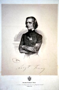 Franz Liszt 1839 Litho