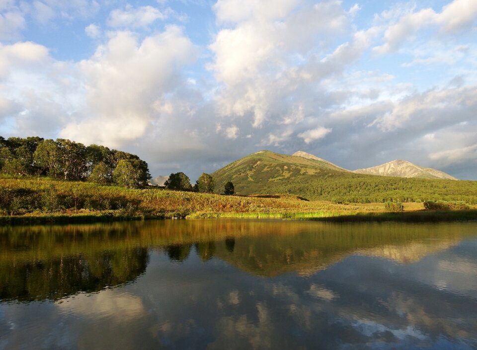 Reflection clouds sky