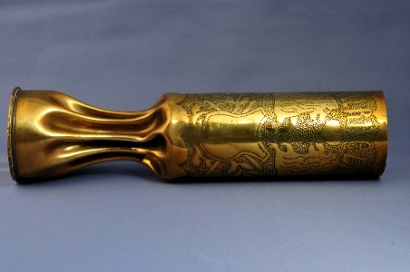 Französische Patronenhülse umgearbeitet zur Vase, item 2