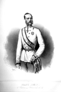 Franz Josef I. 1864 Litho photo