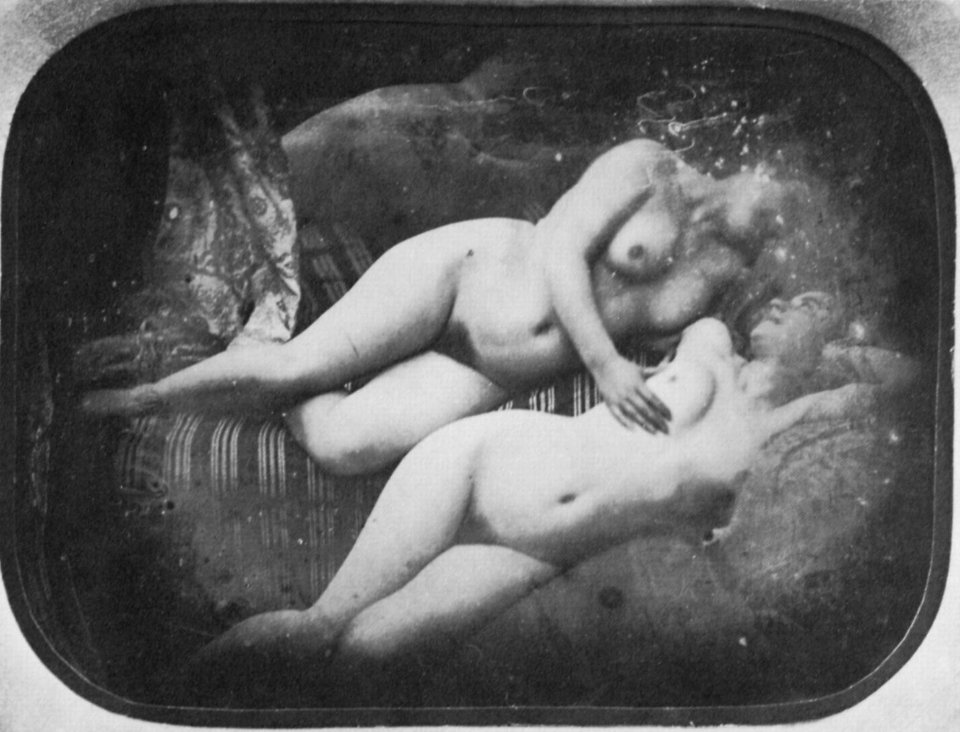 Französischer Photograph um 1850 - Zwei Frauenakte (Zeno Fotografie)