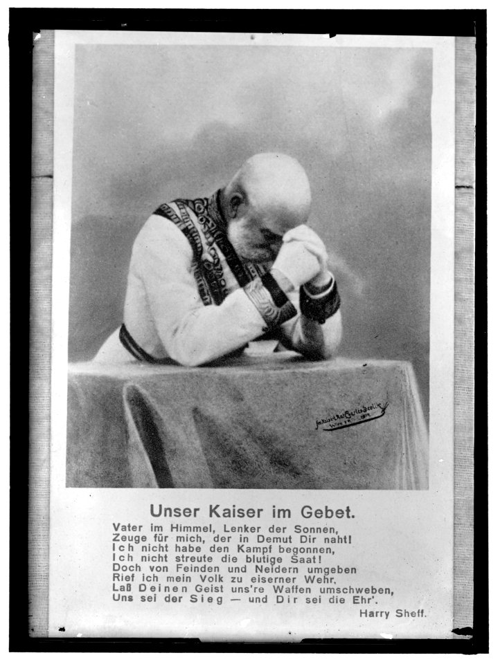 FRANZ, JOSEF. H.R.H. EMPEROR OF AUSTRIA. AT PRAYER LCCN2016865961