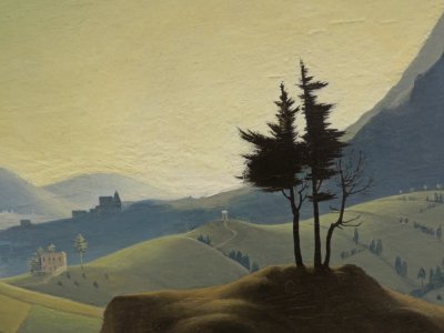 Franz Sedlacek - Evening landscape (1933) - Albertina museum (detail 1)