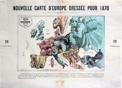 Französische Karte Europa 1870
