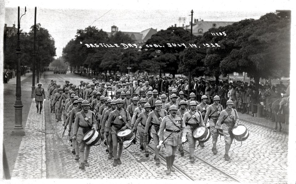 Französische Parade am 14. Juli 1922