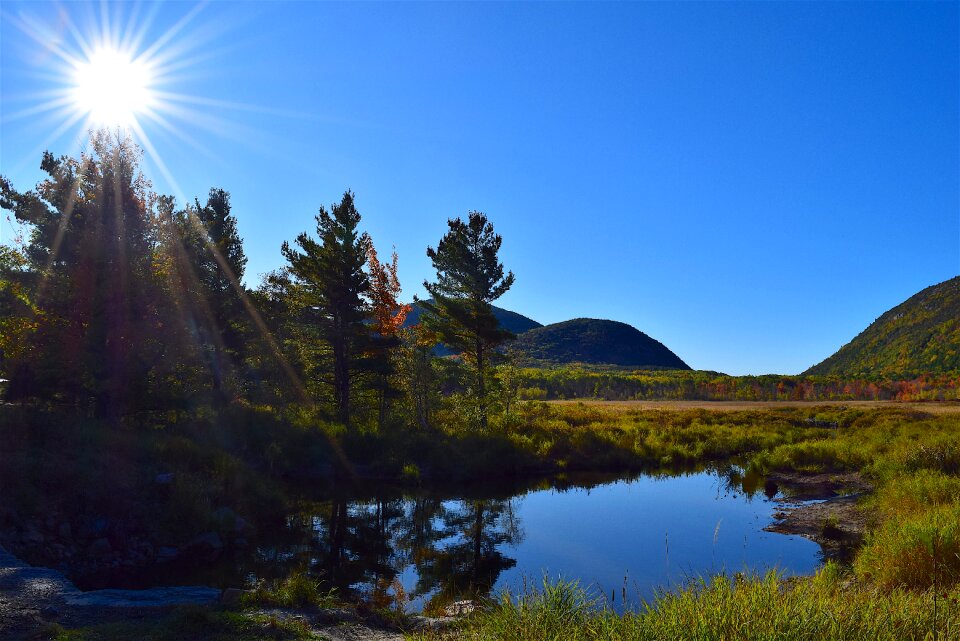 Reflection nature landscape