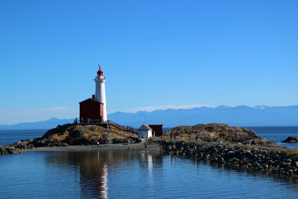 Lighthouse sunny day ocean