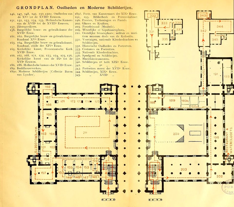 Grondplan Rijksmuseum 1903