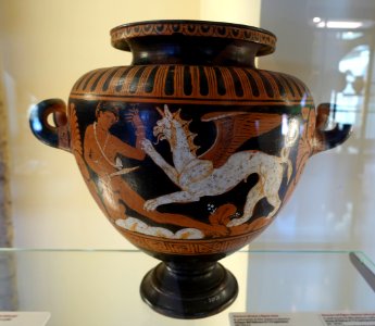 Griphomachy, Etruscan red-figure stamnos, 360-350 BC, inv. 34626 - Museo Gregoriano Etrusco - Vatican Museums - DSC01110 photo