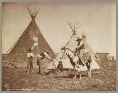 Gros Ventre Camp. Fort Belknap reservation, Mont. LOC ds.10822