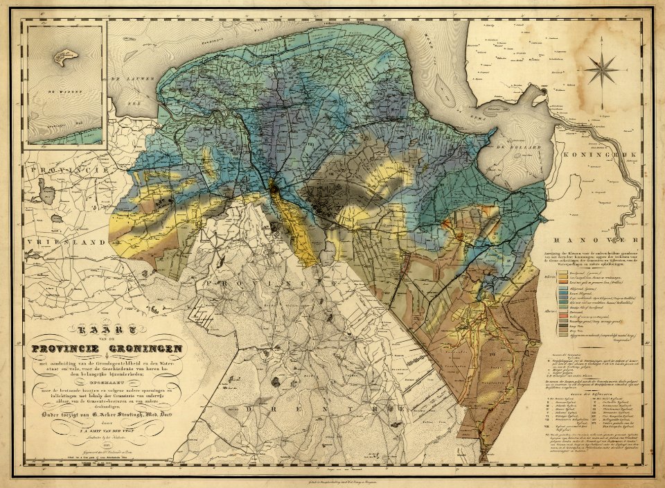 Groningen - geologische kaart 1837