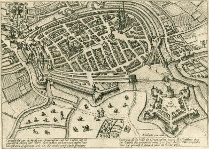 Groningen - plattegrond met Statenkasteel