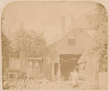 Grote Bickersstraat 4-6, De achterzijde van Scheepswerf De Reus, 1861 (max res) photo