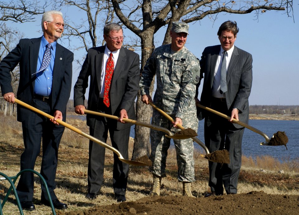 Groundbreaking at Keystone Lake for new marina (6976817175)