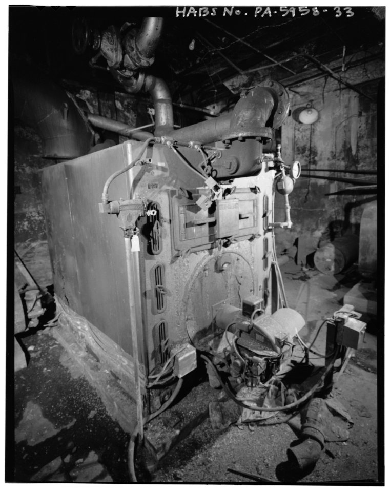 Ground floor; detail of boiler rom - North Philadelphia Station