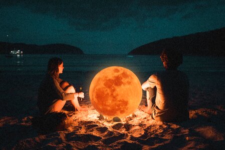 Romantic night woman