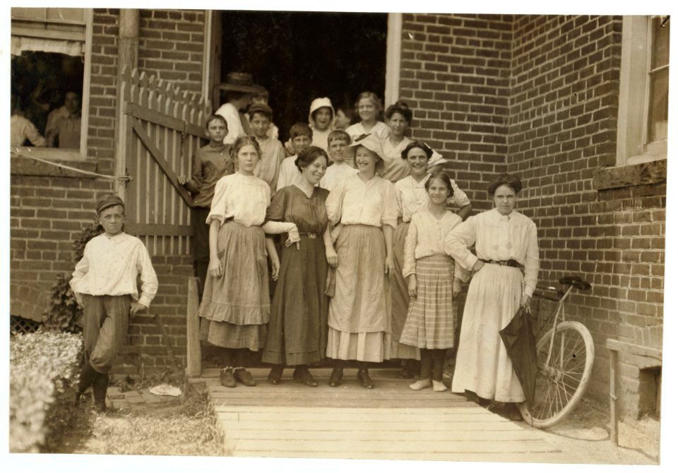 Group at Tidewater Knitting Mills, Portsmouth, Va. I went through the mill several times during working hours and saw a number of youngsters surely under fourteen. Some of them, especially LOC nclc.02194