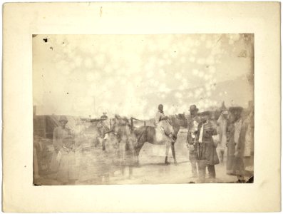 Group in Tatar, Tartar village (i.e., Kazakh aul) near Semipolatinsk (i.e., Seme i) LCCN99615489