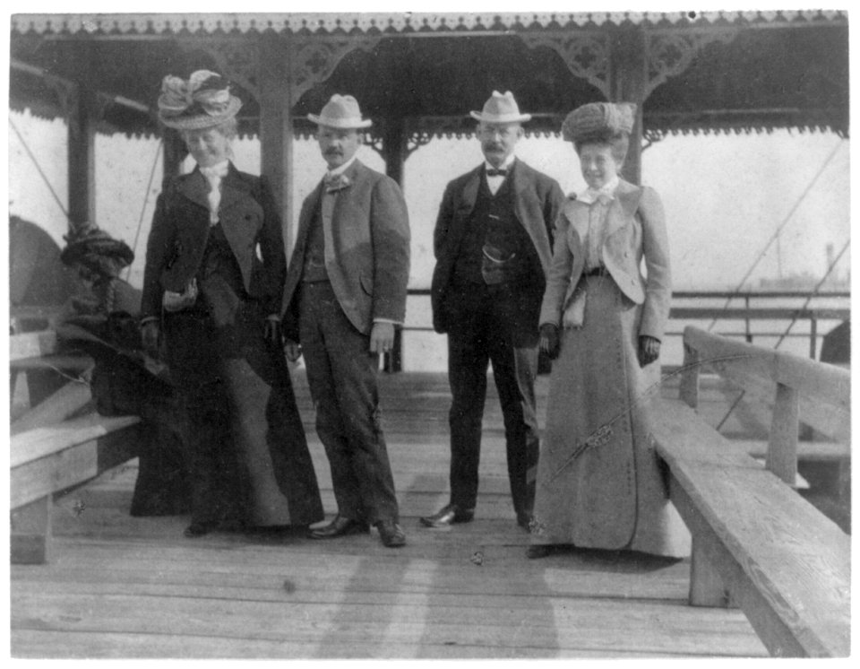 Group of 4 emigrants from Eastern Europe aboard S.S. Amsterdam LCCN2016647197