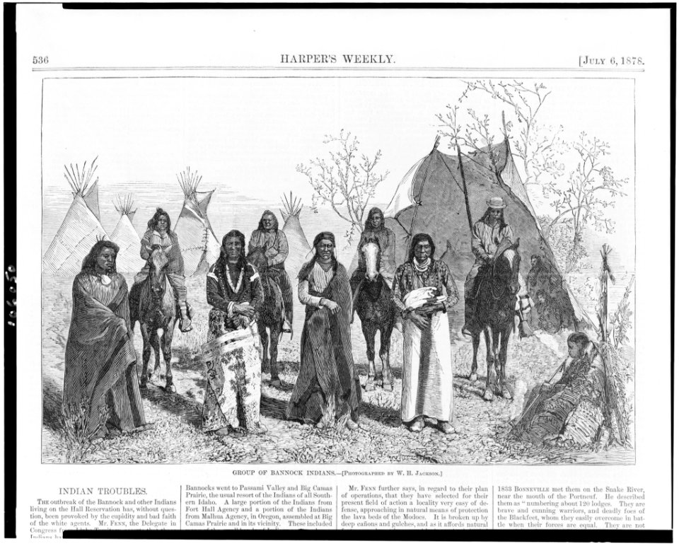 Group of Bannock Indians - photographed by W.H. Jackson. LCCN92515727