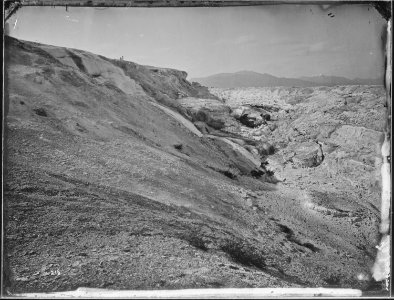 Group of basins known as Diana's Bathing Pools, a few miles above the junction of Gardiner's River with the Yellowstone. - NARA - 516680