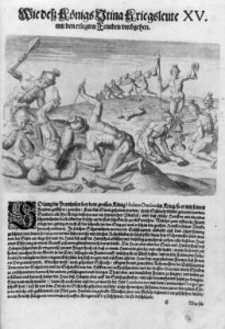 Group of cannibal Indians dismembering and cooking captive LCCN2006675452