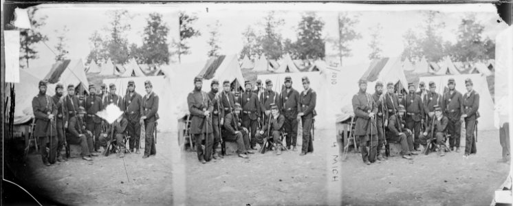 Group of Co. D, 4th Mich. Infantry - NARA - 529502 photo