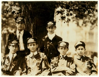 Group of messengers, Union Square. LOC nclc.03695