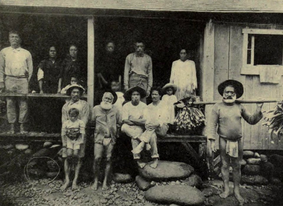 Group of Hawaiians on Molokai, Stokes, Memoirs Bishop Museum, Vol. III, Fig. 118