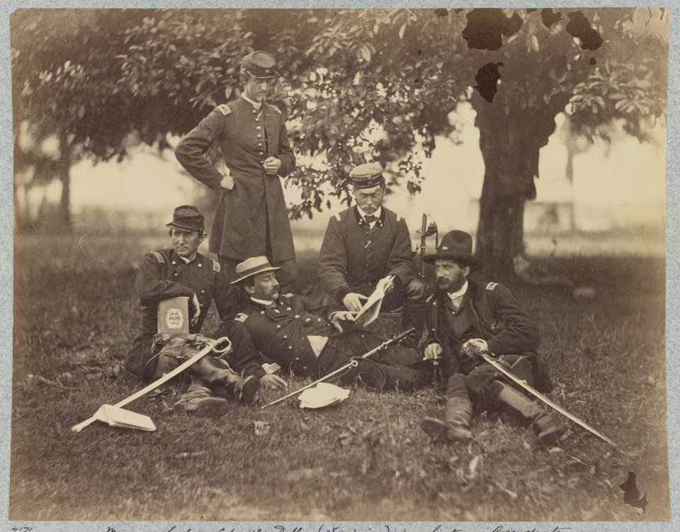 Group of officers at Headquarters Army of Potomac, June 1863. Fairfax Court House LCCN2013647770
