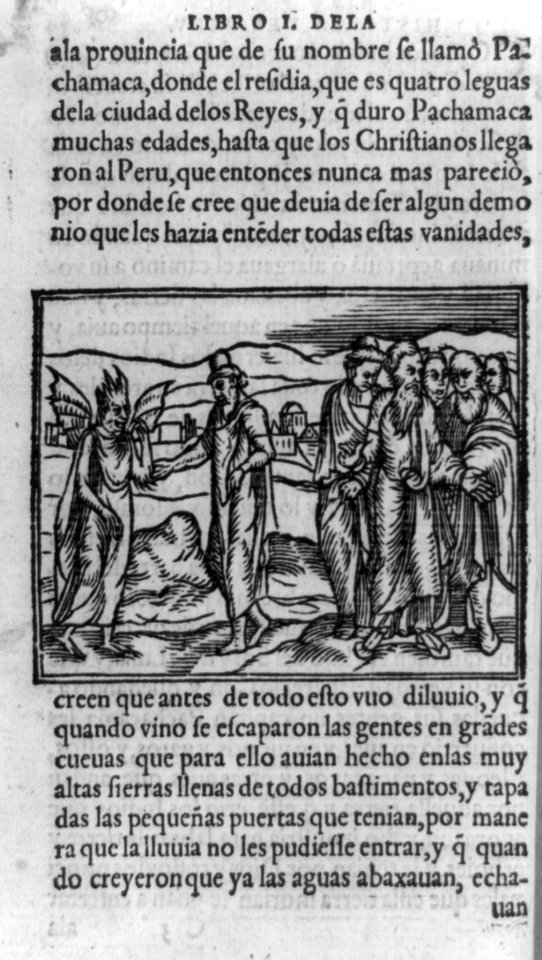 Group of men and a demon, Peru LCCN96517796